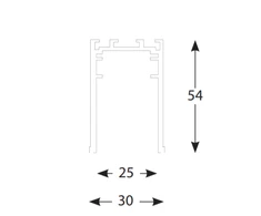 1m paviršinis magnetinės sistemos bėgelis SPECTRA LIGHTING INSIGHT, juodas