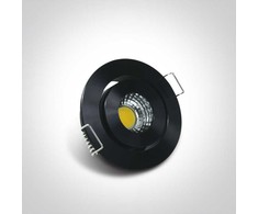 1W/3W LED įleidžiamas pakreipiamas šviestuvas, juodas, 3000K, 11103B/B/W