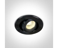 1W/3W LED įleidžiamas pakreipiamas šviestuvas, juodas, 3000K, 11103B/B/W