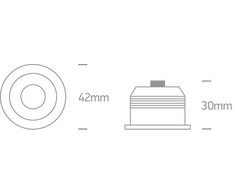 1W/3W LED įleidžiamas šviestuvas, aliuminio sp., 3000K, 10103B/AL/W