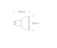 1W LED COB lemputė, GU10, 3000K, 7301CG/W