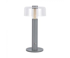 V-tac 1W LED įkraunamas stalinis šviestuvas, pilkas, 3000K, dimeriuojamas