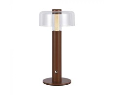 V-tac 1W LED įkraunamas stalinis šviestuvas, rudas, 3000K, dimeriuojamas