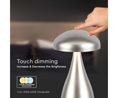 V-tac 1W LED įkraunamas stalinis šviestuvas, šampano sp., 3000/6000K, dimeriuojamas