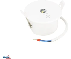 1W LED įleidžiamas avarinis šviestuvas koridoriams TOLER 2, baltas, 6500K, 3h veikimas autonominiu režimu