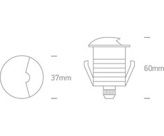 1W LED įleidžiamas į žemę šviestuvas, aliuminio sp., 3000K, 69042A/AL/W