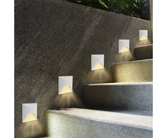 1W LED įleidžiamas į žemę šviestuvas, baltos sp., 6400K, IP67