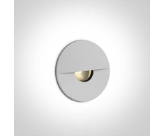 1W LED įleidžiamas sieninis šviestuvas, baltas, 3000K, 68070/W/W