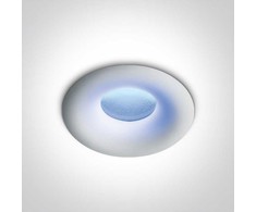 1W LED įleidžiamas šviestuvas, baltas, mėlyna šviesos sp., 10101L/W/BL