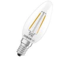 Osram 1W LED lemputė RETROFIT CLASSIC B, E14, skaidri, 300°, 2700K