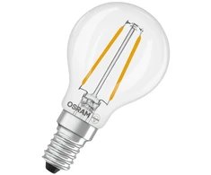 Osram 1W LED lemputė RETROFIT CLASSIC P, E14, skaidri, 300°, 2700K