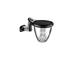 1W LED paviršinis lauko šviestuvas, juodas, 3000-6000K, IP54, su saulės baterija, dimeriuojamas