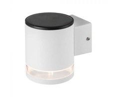 V-tac 1W LED sieninis lauko šviestuvas su saulės baterija, baltas, 3000K, IP54