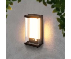 V-tac 1W LED sieninis lauko šviestuvas su saulės baterija ir judesio davikliu, juodas, 3000K, IP54