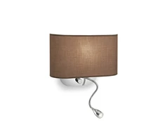 Pakabinamas šviestuvas Ideal Lux 1W wall lamp with 2 lights SHERATON, 3000K, ruda