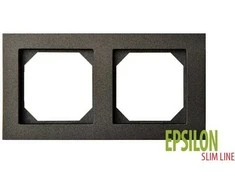 Liregus 2-vietis rėmelis EPSILON SLIM LINE, antracito sp.