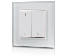 2 zonų LED juostų imtuvų Easy RF paviršinio montavimo sieninis reguliavimo pultas LUXSONN LUX-2801K2