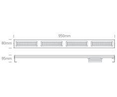 200W LED linijinis pramoninis šviestuvas, juodas, 4000K, IP65, 63200L/C