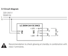 200W LED maitinimo šaltinis TRIDONIC, 24V, PWM