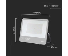 V-tac 200W LED prožektorius, juodas, 6500K, CREE LED chip