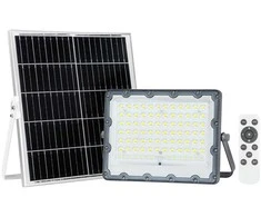 200W LED prožektorius su saulės baterija TIARA, pilkas, 4000K