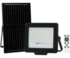 200W LED prožektorius su saulės baterija NORLA, juodas, 4000K