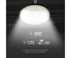 V-tac 200W LED UFO sandėlio šviestuvas, juodas, 6500K, dimeriuojamas