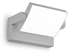 Sieninis šviestuvas Ideal Lux 20,5W LED sieninis fasado šviestuvas SWIPE, pilkas, 3000K, IP54, 326863