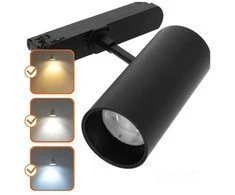 20W akcentinis šviestuvas į 3 fazių bėgelius LED NEXTRACK CORE, juodas, 3000/4000/5000K, 36°