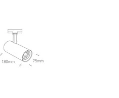 20W LED šviestuvas į bėgelius, juodas, 4000K, 65642BT/B/C