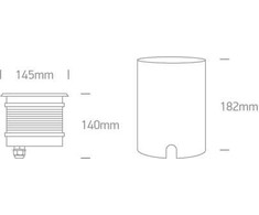 20W LED įleidžiamas į žemę šviestuvas, nerūdijančio plieno sp., 3000K, 69050/W