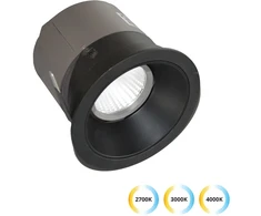 Bikuvalt 20W LED įleidžiamas šviestuvas ALEA, juodas, 2700/3000/4000K, 3914-012B-3-S-38