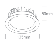 20W LED įleidžiamas šviestuvas, baltas, 3000/4000/5000K, IP54, 10120BX/W/V