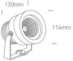 20W LED įsmeigiamas sodo šviestuvas, antracito sp., 3000K, 7047/AN/W