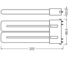 Osram 20W LED lemputė DULUX, 2G10, baltos matinės sp., 4000K