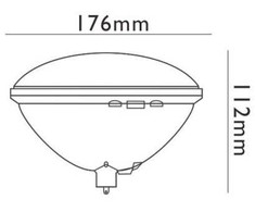 20W LED lemputė, GX16d, PAR56, 2500K, dimeriuojama