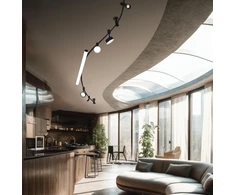 20W LED linijinis šviestuvas į magnetinius bėgelius VIOKEF FLEXY, juodas, 2700-6000K, 4314200