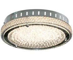 20W LED lubinis šviestuvas NINO ROUND, chromo/baltos sp./skaidrus, 3000K