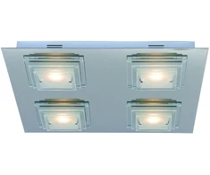20W LED lubinis šviestuvas PEPPE, chromo sp./skaidrus, 3000K