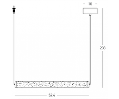 20W LED pakabinamas šviestuvas, juodos/kreminės sp., 3000K, dimeriuojamas, 2538