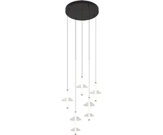 20W LED pakabinamas šviestuvas, juodos sp./skaidrus, 2700/3000K, dimeriuojamas, 26127