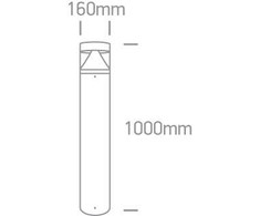 20W LED pastatomas lauko šviestuvas, antracito sp., 4000K, 67410A/AN/C