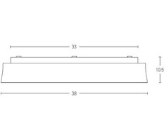 Lubinis šviestuvas 20W LED paviršinis lubų šviestuvas, juodas, 3000K, dimeriuojamas, 22128