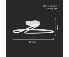 Lubinis šviestuvas V-tac 20W LED paviršinis šviestuvas, baltas, 4000K