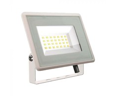 V-tac 20W LED prožektorius, baltu korpusu, 3000K, su maitinimo šaltiniu