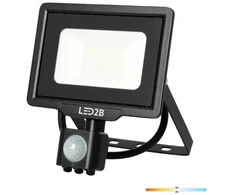 20W LED prožektorius MHC, juodas, 4000K, su judesio davikliu