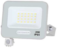20W LED prožektorius su judesio davikliu, baltas, 4000K