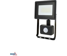 Kafler 20W LED prožektorius su judesio davikliu KASTEL, juodas, 6500K, IP65