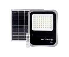 20W LED prožektorius su saulės baterija, pilkas, 6000K, su nuotolinio valdymo galimybe