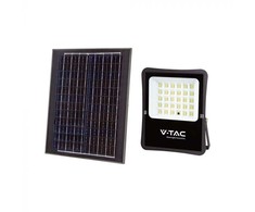 V-tac 20W LED prožektorius su saulės baterija, juodas, 4000K